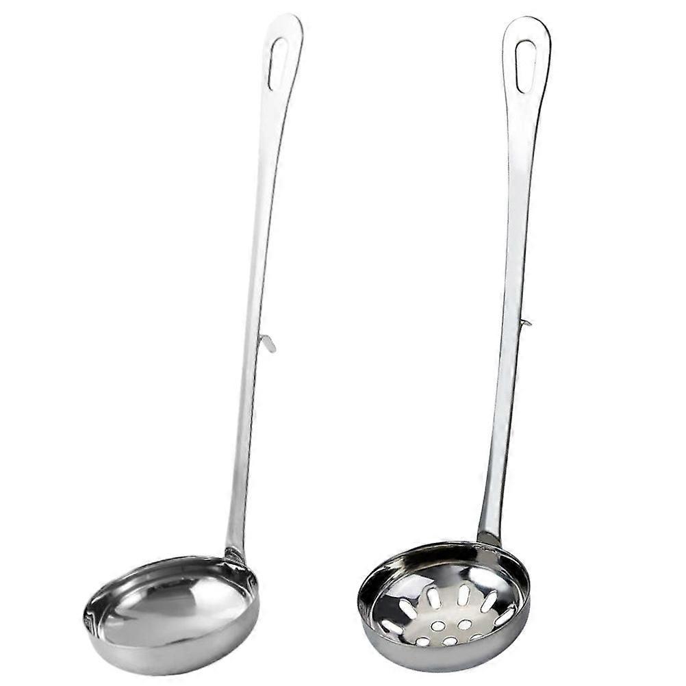 Set Edelstahl-heißtopfsieb Und Löffel Mit Haken, Haushaltsutensil (silber)-23.5x6cm-silver
