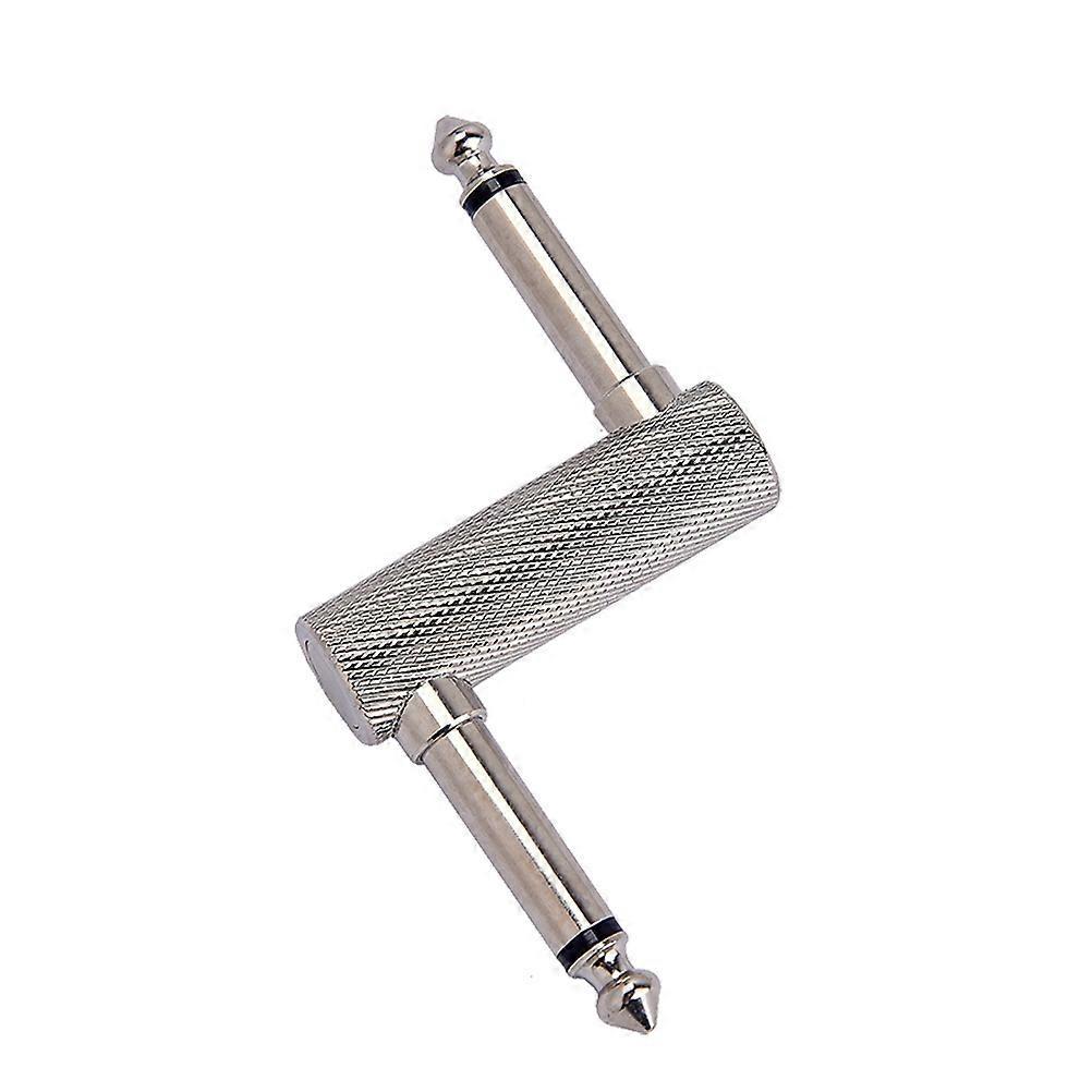 Z-förmiger Effektpedalanschluss Für E-gitarre Und Bass, 6,35-mm-klinkenstecker Auf 6,35-mm-klinkenstecker, Instrumentenstecker, Adapterkabel Für Pedalboards-silver