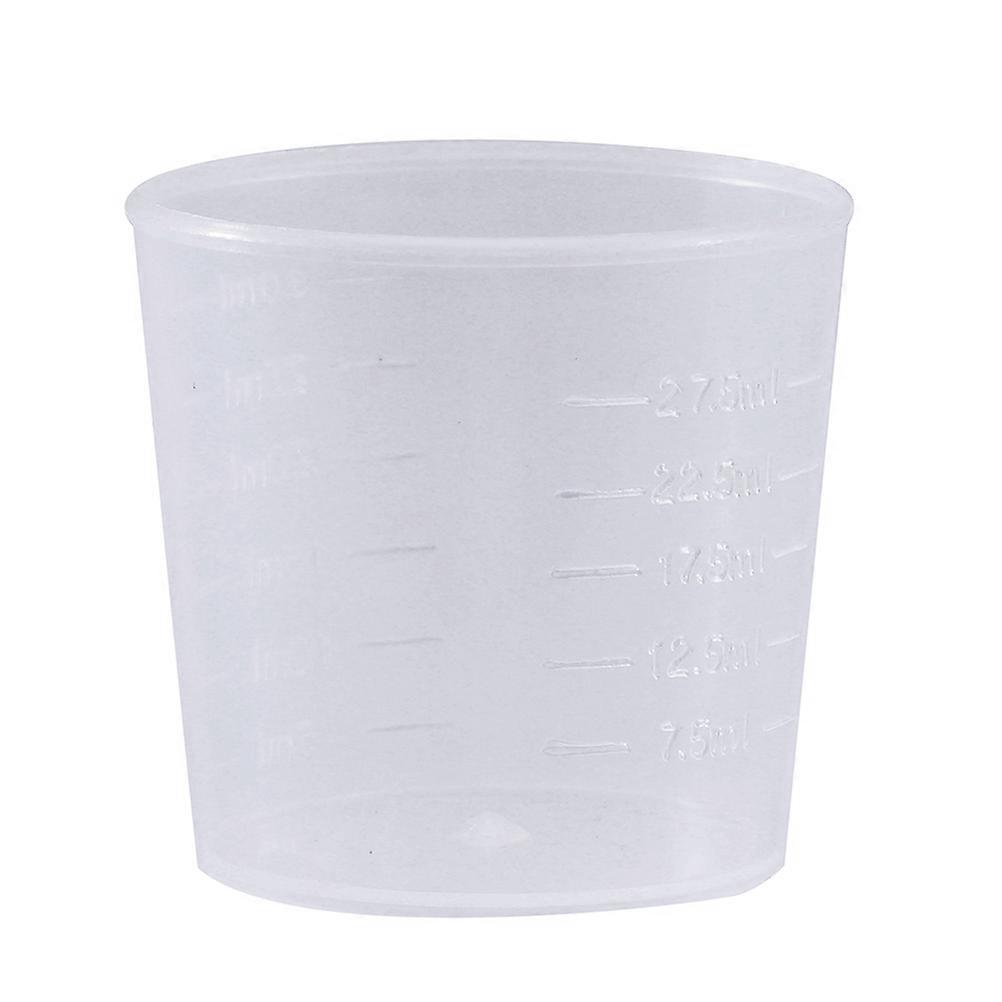 25 Stück 30-ml-messbecher Aus Kunststoff, Transparente Flüssigkeitsbehälter Zum Mischen Von Farbe, Beize Und Epoxidharz-25pcs