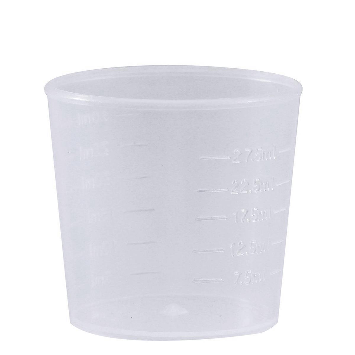 100 Stück 30-ml-messbecher Aus Kunststoff, Transparente Flüssigkeitsbehälter Zum Mischen Von Farbe, Beize Und Epoxidharz-100pcs