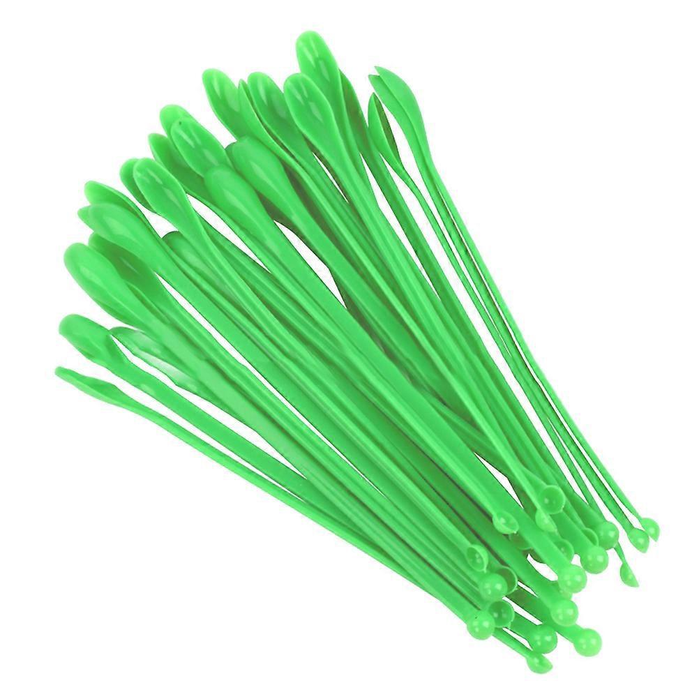 50 Stück Kunststoff-probenlöffel, Mischspatel, Laborlöffel-20.00x1.50x0.10cm-green