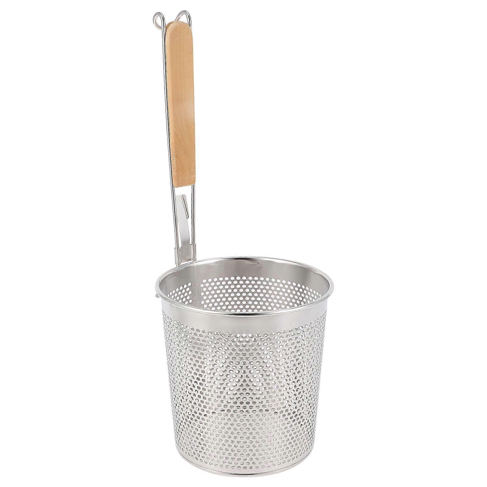 Feinmaschiges Edelstahl-drahtsieb, Ölsieb, Nudelsieb, Küchensieb-35.5x14x14cm-silver
