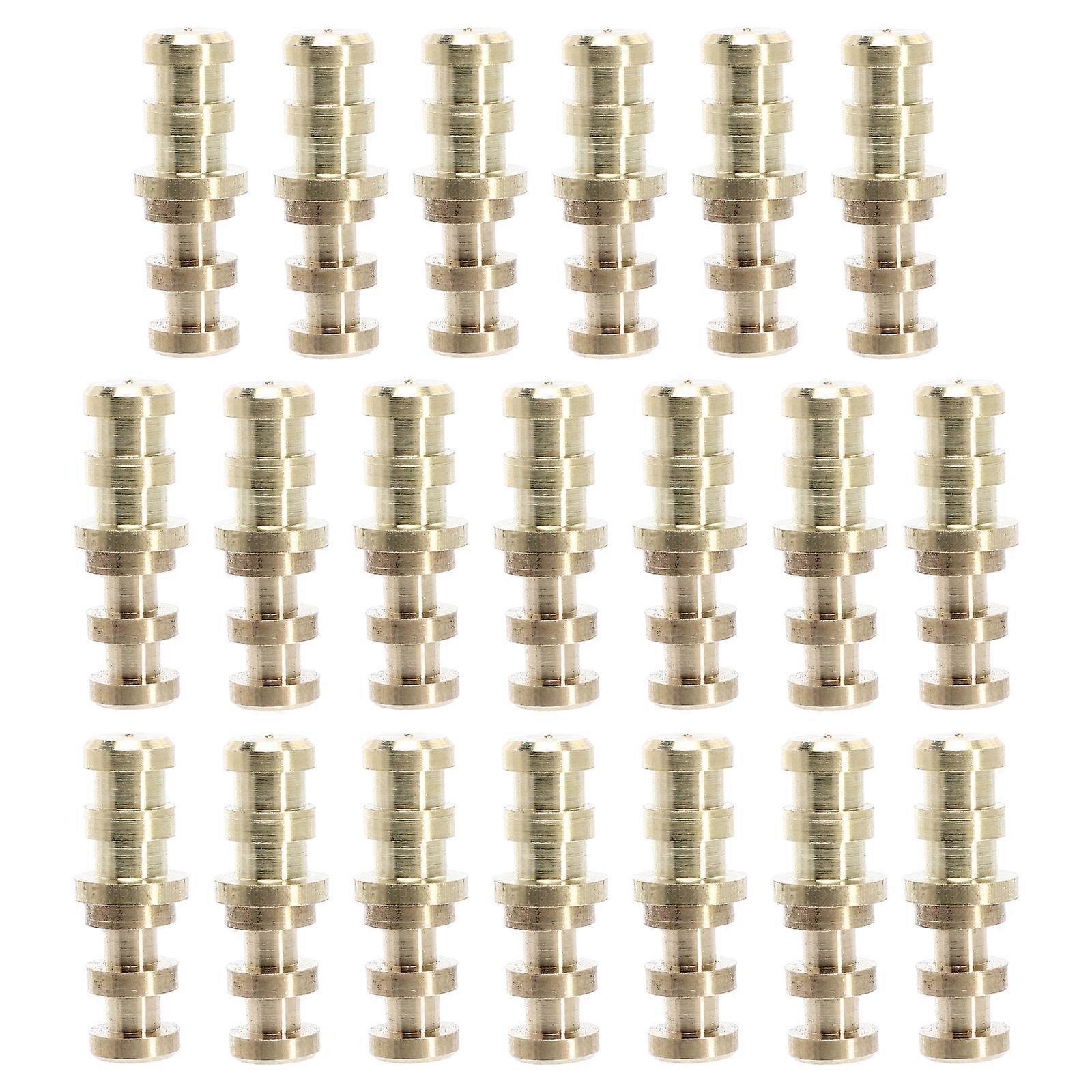 20 Sets Tischbolzen-hülsenverbinder, Langlebige Tischdübelstifte, Ausrichtstifte-2.20x0.80x0.80cm-golden