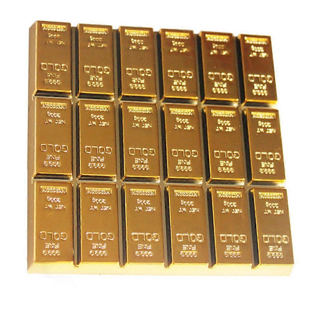 1 Stück Goldbarren-kunststoff-becherunterlage, Rutschfest, Wärmeisolierend-10x9.5x0.7cm-golden