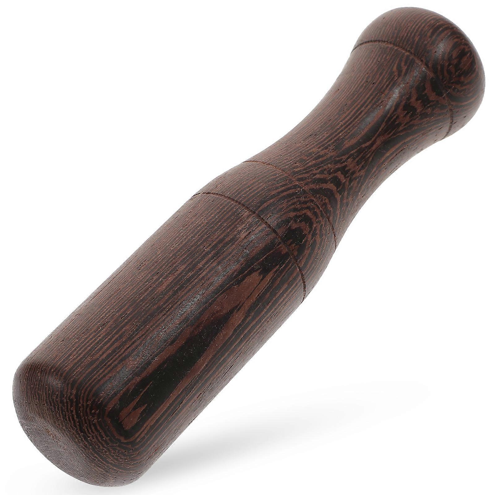 Stück Knoblauchmahlwerkzeug Aus Holz, Praktischer Küchenkräutermahler, Holzstößel-17.50x3.70x3.70cm-brown