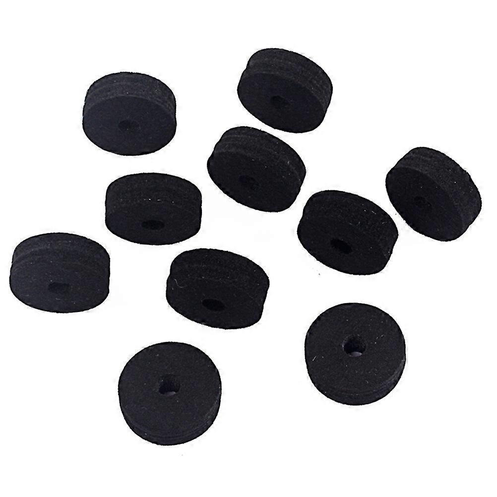 10 Stück 40 Mm Bassdrum-dämpfer, Runde Filzscheiben, Beckenfilzpads, Beckenzubehör (schwarz)-4cm-black