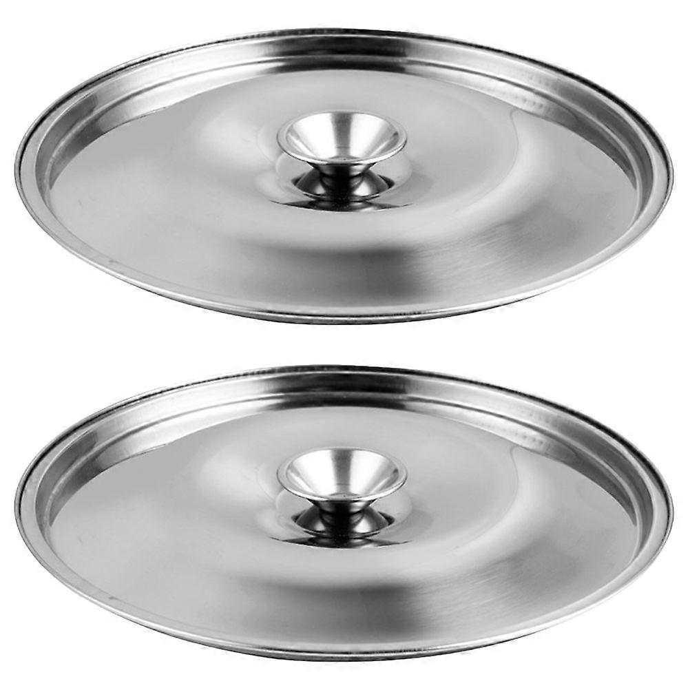 2 Stück Edelstahl-ölglasdeckel, Ersatzdeckel Für Öltöpfe, Küchengewürzgläser, Metalldeckel-14x14cm-silver