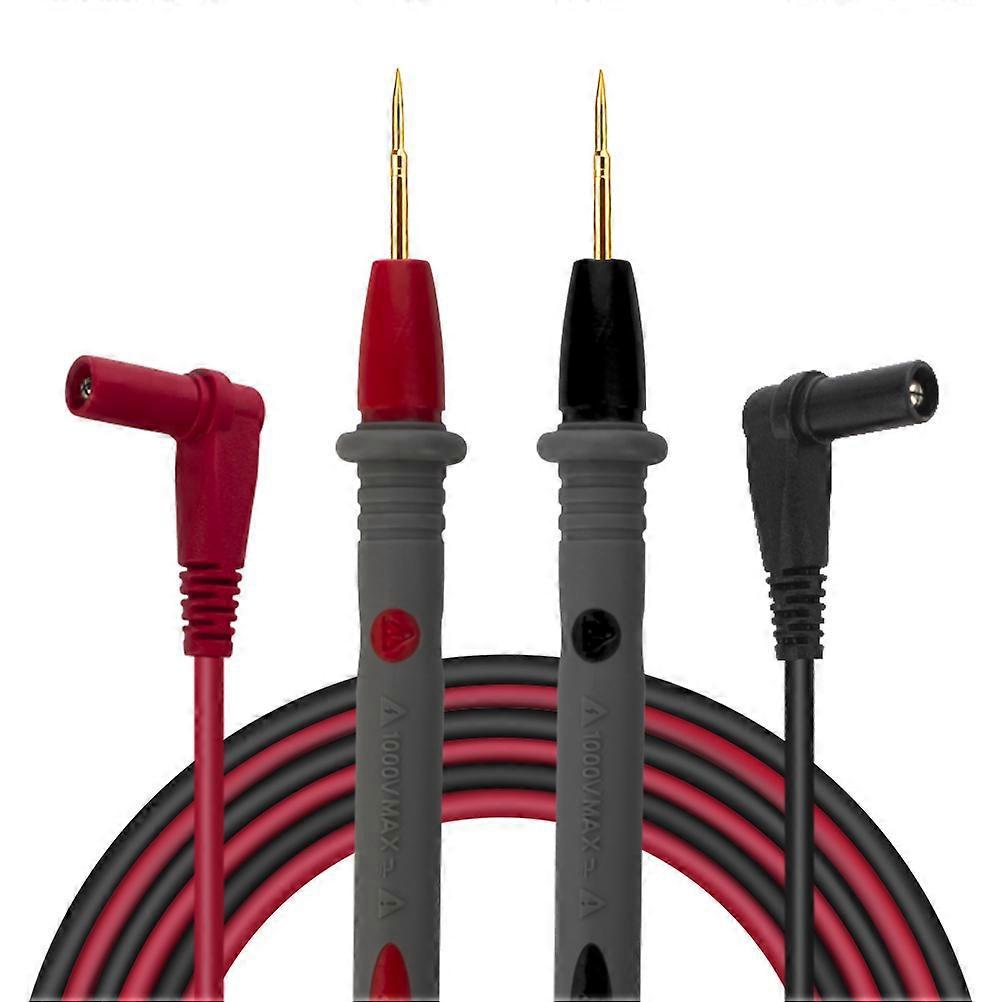 Pt1008 1000v 20a Vergoldete Prüfspitze, Silikon-leitungsklemme, Kabel, Digitalmultimeter-test- Und Messgerät (schwarz)-m-black