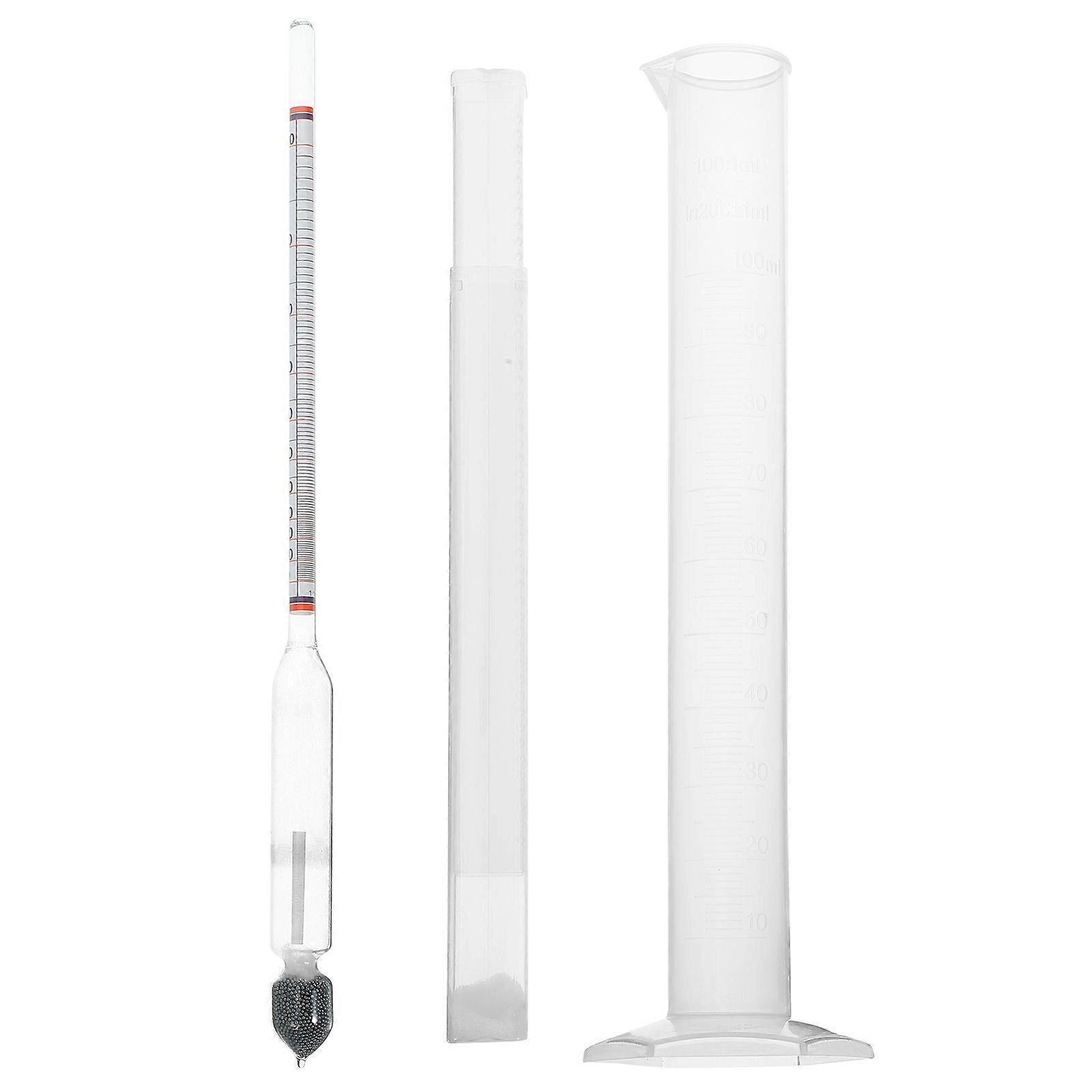 1 Set Alkohol-hydrometer, Dichte-hydrometer, Kunststoff-testgefäß, Waage-25.00x6.00x6.00cm