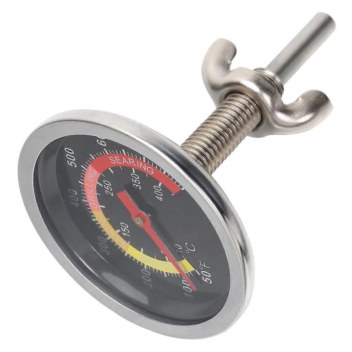 Stück Grill-ofen-thermometer Bbq Edelstahl-thermometer (schwarz)-8x6cm-black