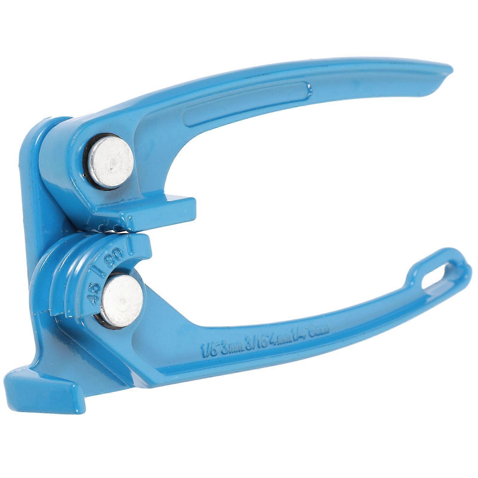 Rohrbiegegerät 1/8 3/16 1/4 Zoll Drahtbiegewerkzeug Kohlenstoffstahlrohrbiegegerät-14x7cm-blue