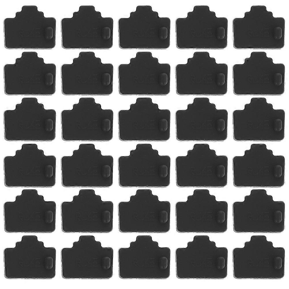 50 Stück Staubschutzstopfen Rj45 Staubschutzkappe Ethernet-anschlussstecker Pc Ethernet-staubschutzstopfen-black
