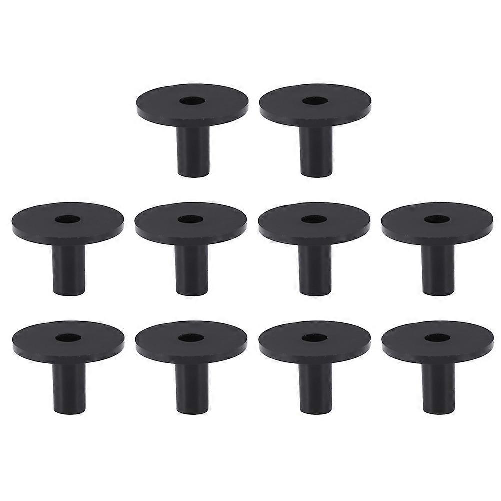 10-teiliges Set Aus Trommel- Und Beckenhülsen, Gehäuserohren, Werkzeugen Und Zubehör Für Schlagzeugsets (schwarz)-3.8x3.8x2.7cm-black