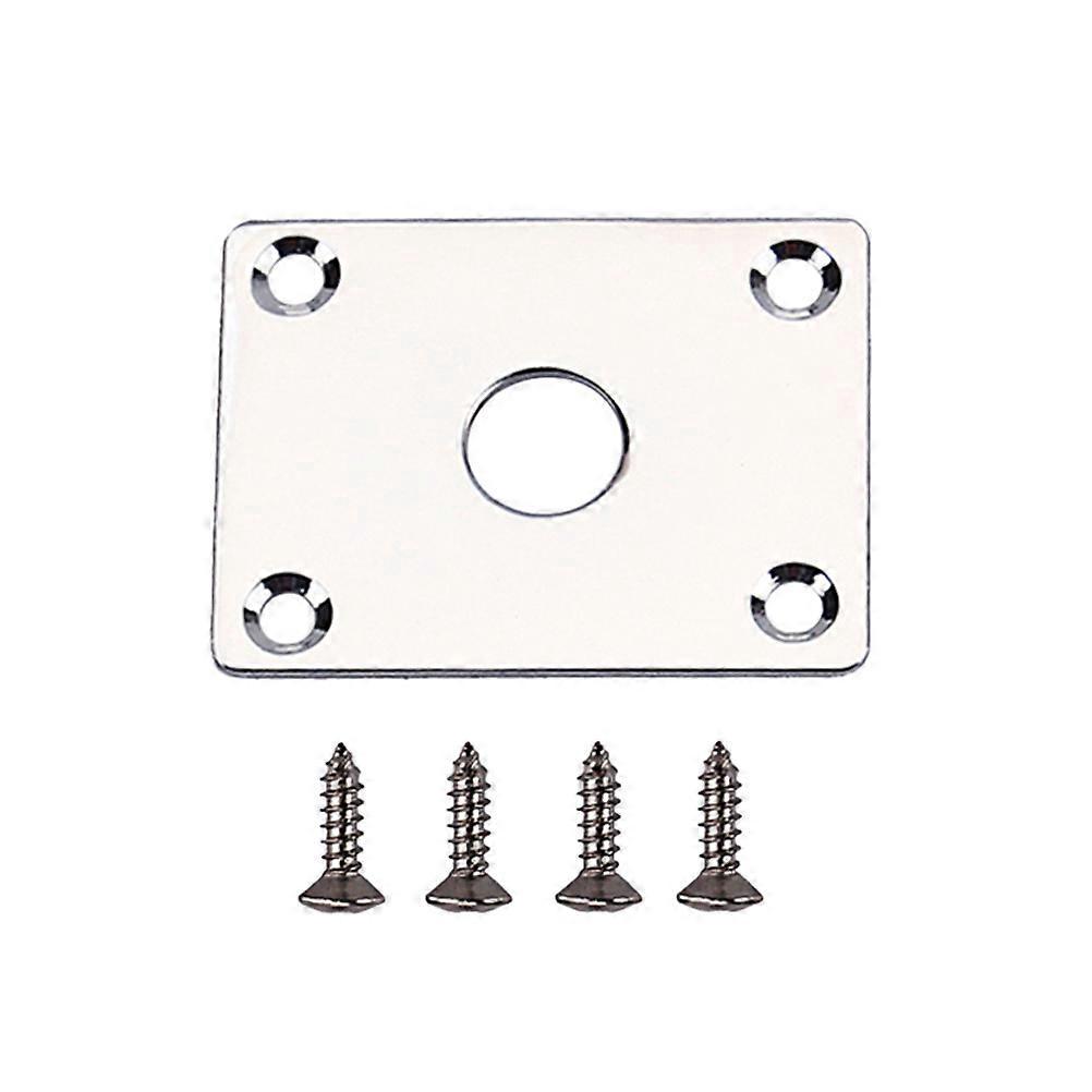 1 Satz Gt103 Style Jack Plate Gitarren-bass-ausgangs-eingangsbuchse Für E-gitarrenteile (silber)-silver