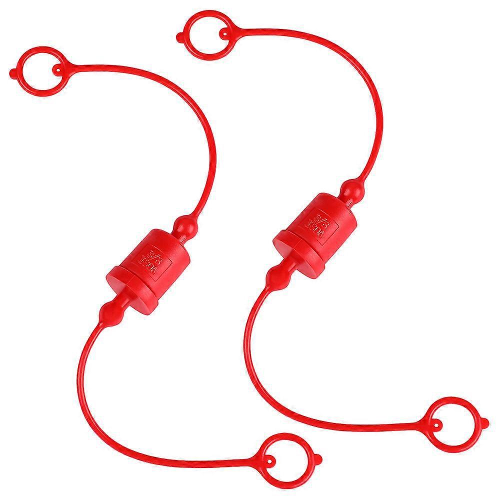 Sätze Hydraulikschlauchkappen Und -stopfen, 3/8 Zoll Hydraulik-schnellkupplungsabdeckung-38x2.5x2.5cm-red