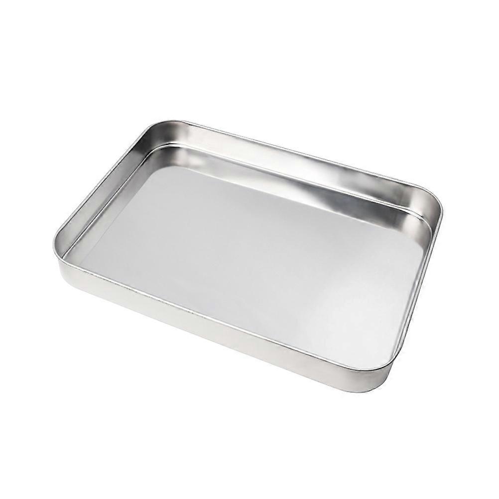 Rechteckige 10-zoll-backform Aus Edelstahl, Reisnudelrolle, Dampfgarer Für Zuhause Und Restaurant-24.50x18.60x2.50cm-silver