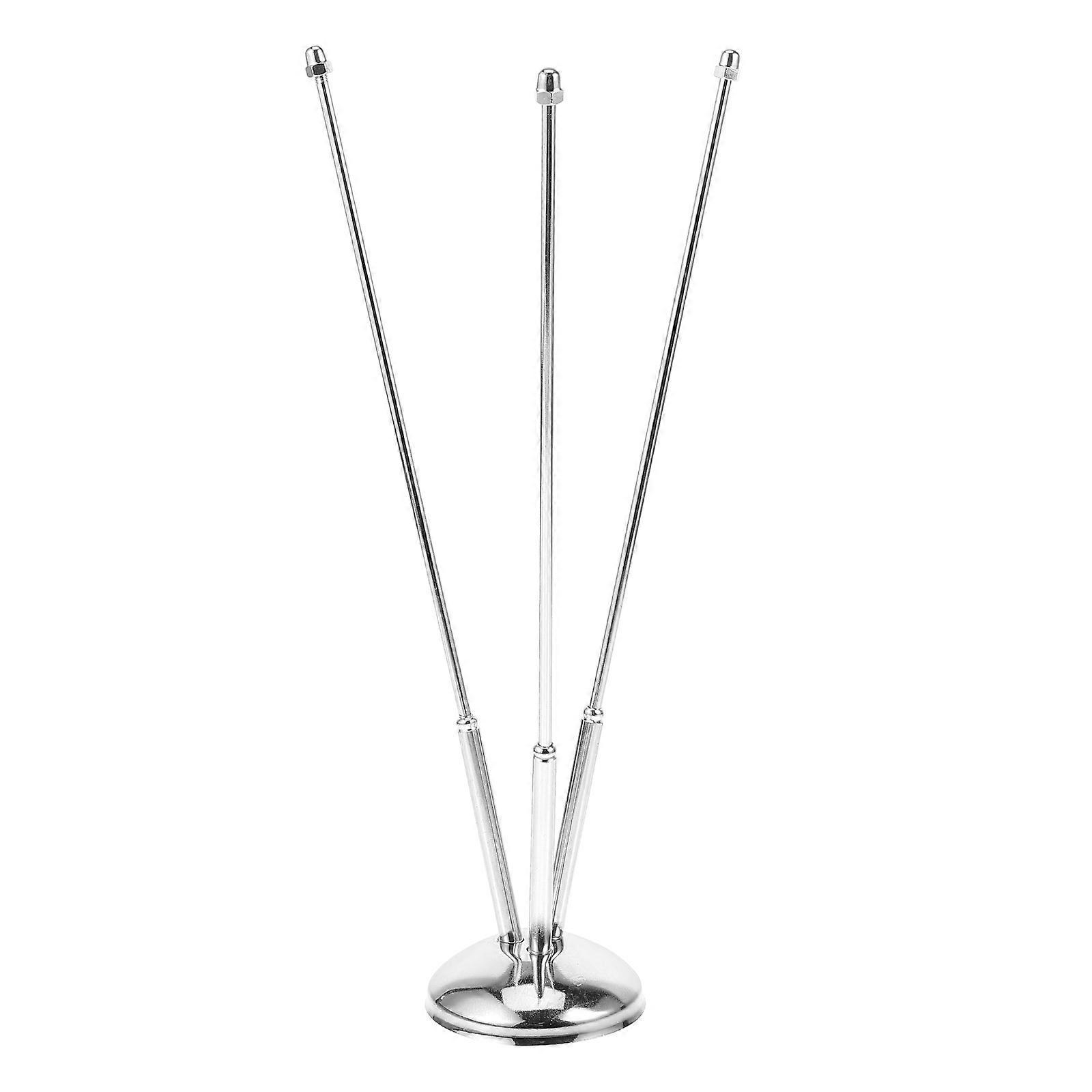 Tischfahnenständer, Metall-fahnenmast, Tischfahnenmast Für Besprechungsräume, V-förmiger Fahnenmast-32x7.5x7.5cm-silver