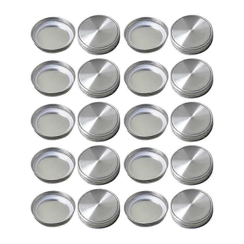 20 Stück Deckel Für Einmachgläser-7x7x1.5cm-silver