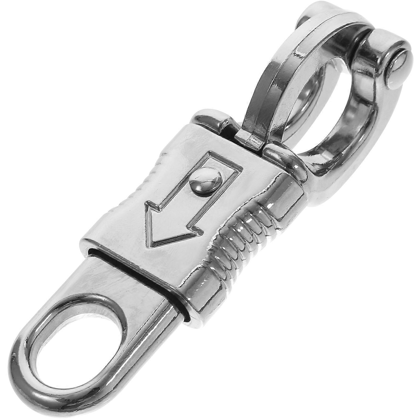 Panikhaken 102 Mm Panikkarabiner Mit Festem Öhr Und Schnellverschluss Für Paracord-reitreifen-10x3.3cm-silver