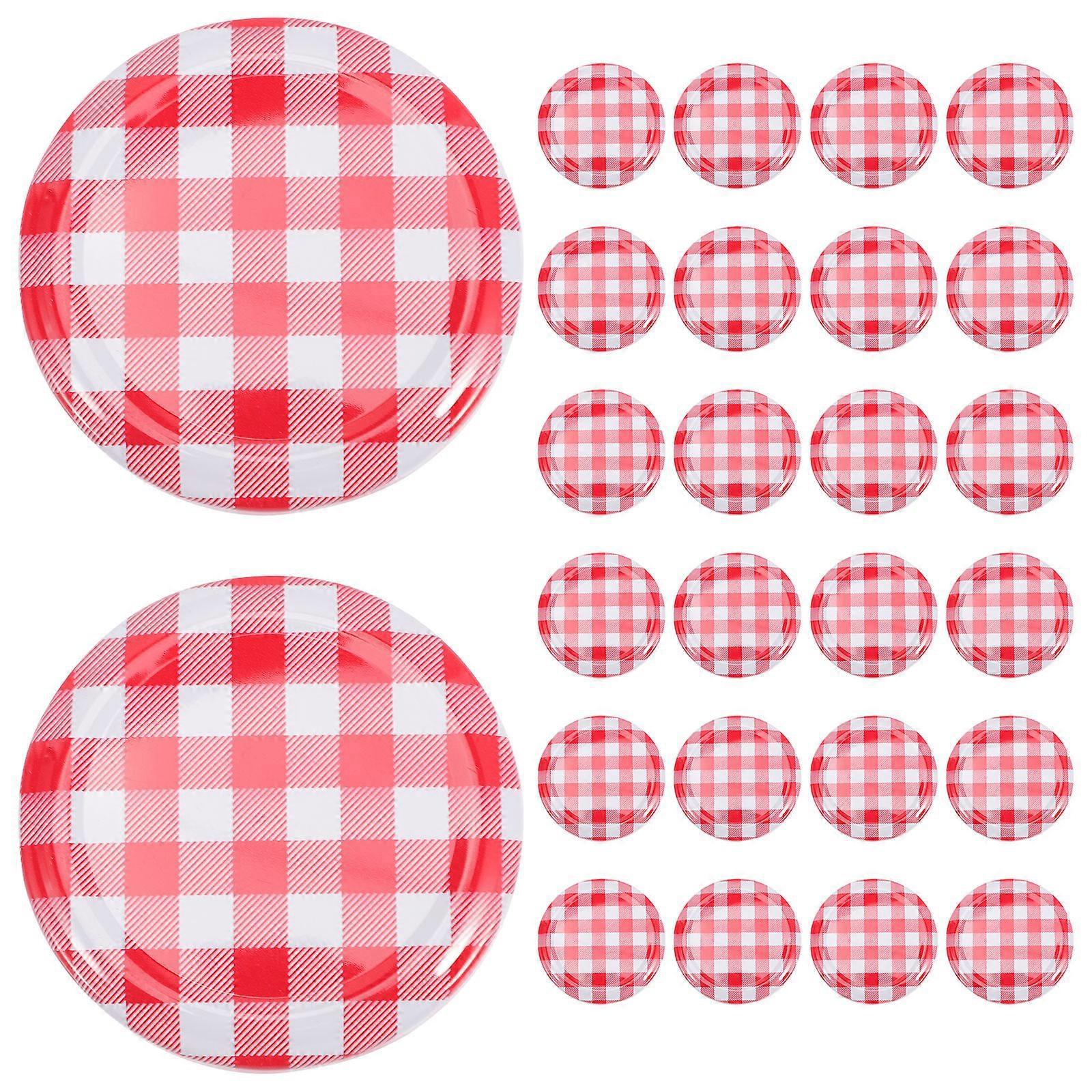 40 Stück Marmeladenglasdeckel, Schraubdeckel, Drehverschlüsse, Aufbewahrungsdeckel Für Einmachgläser-6.50x6.50x1.00cm