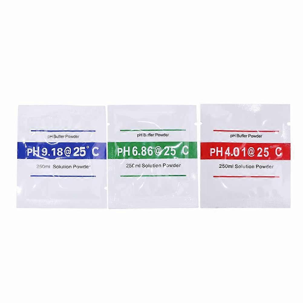 3 Stück Ph-kalibrierlösung, Ph-pufferpulverlösung, Pulverlösung In Destilliertem Wasser-3pcs