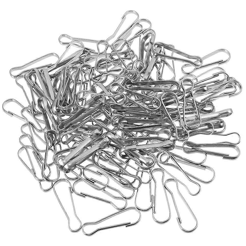 30 Stück Edelstahl-metallfederhaken, Lanyard-karabinerhaken, Schlüsselanhängerhaken-0.2x1x2.4cm-silver