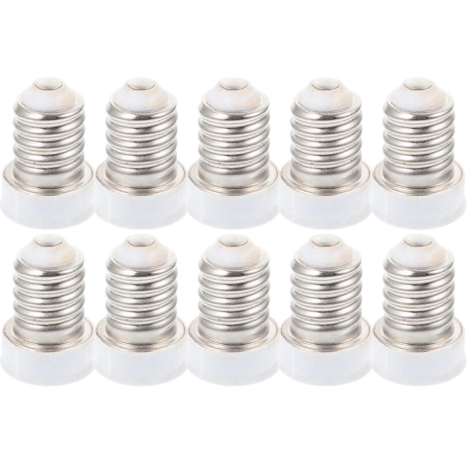 10 Stück Glühbirnenadapter Lampenfassungsadapter E14 Auf E12 Glühbirnenadapter-lieferumfang-2.7x1.8x1.8cm-white