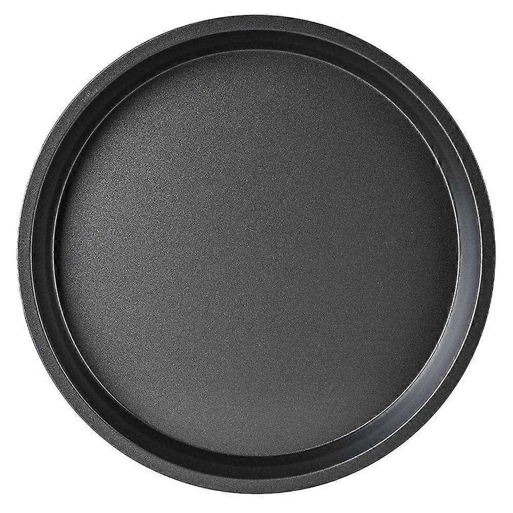 Runde Pizzapfanne, Antihaftbeschichtet, Robuste Pizzapfanne Aus Kohlenstoffstahl Für Restaurants-18.20x18.20x2.70cm-black
