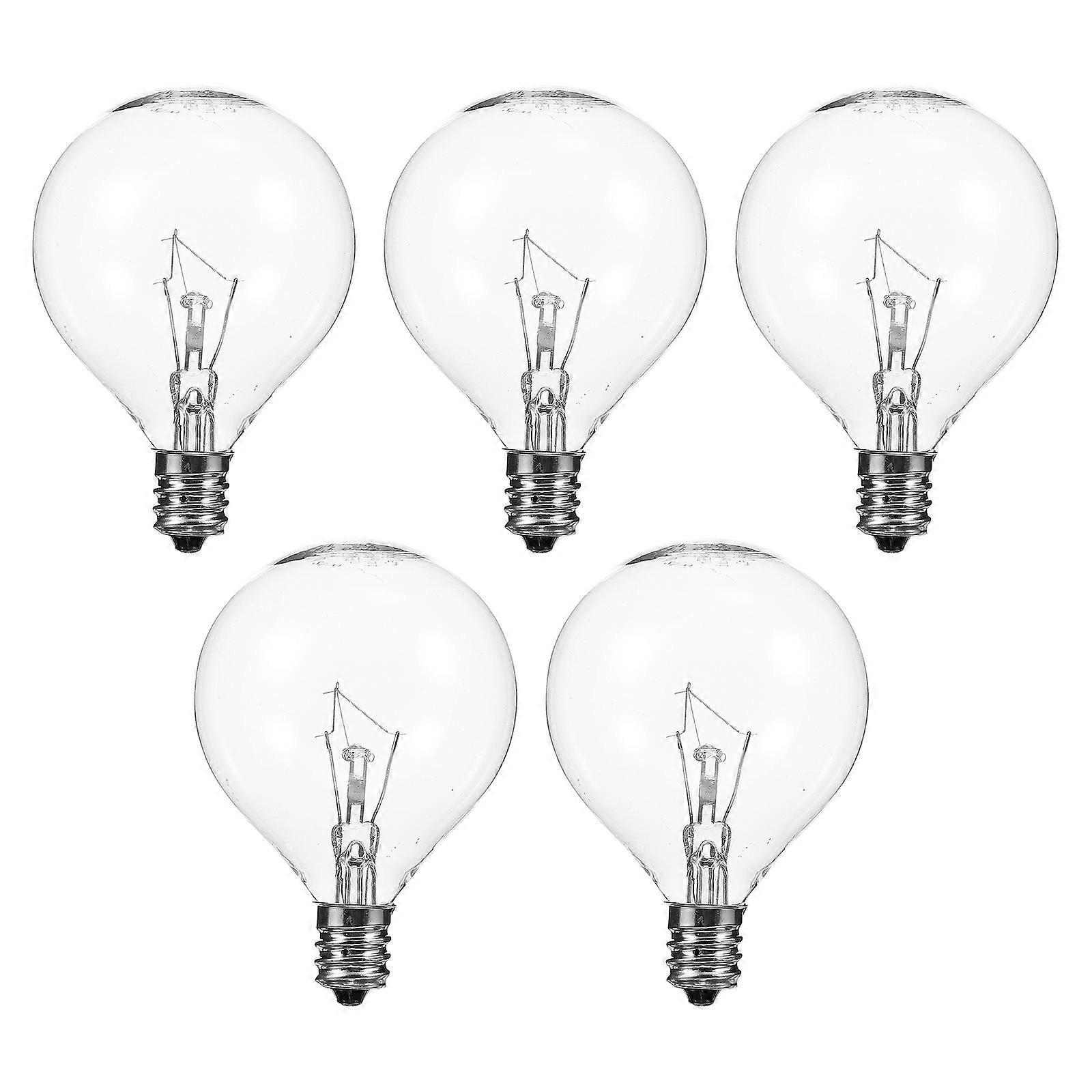 5 Stück E12 Duftwachs-diffusorlampe, 25 W Dimmbare, Klare Glühbirne-7.00x5.00x5.00cm-transparent Color