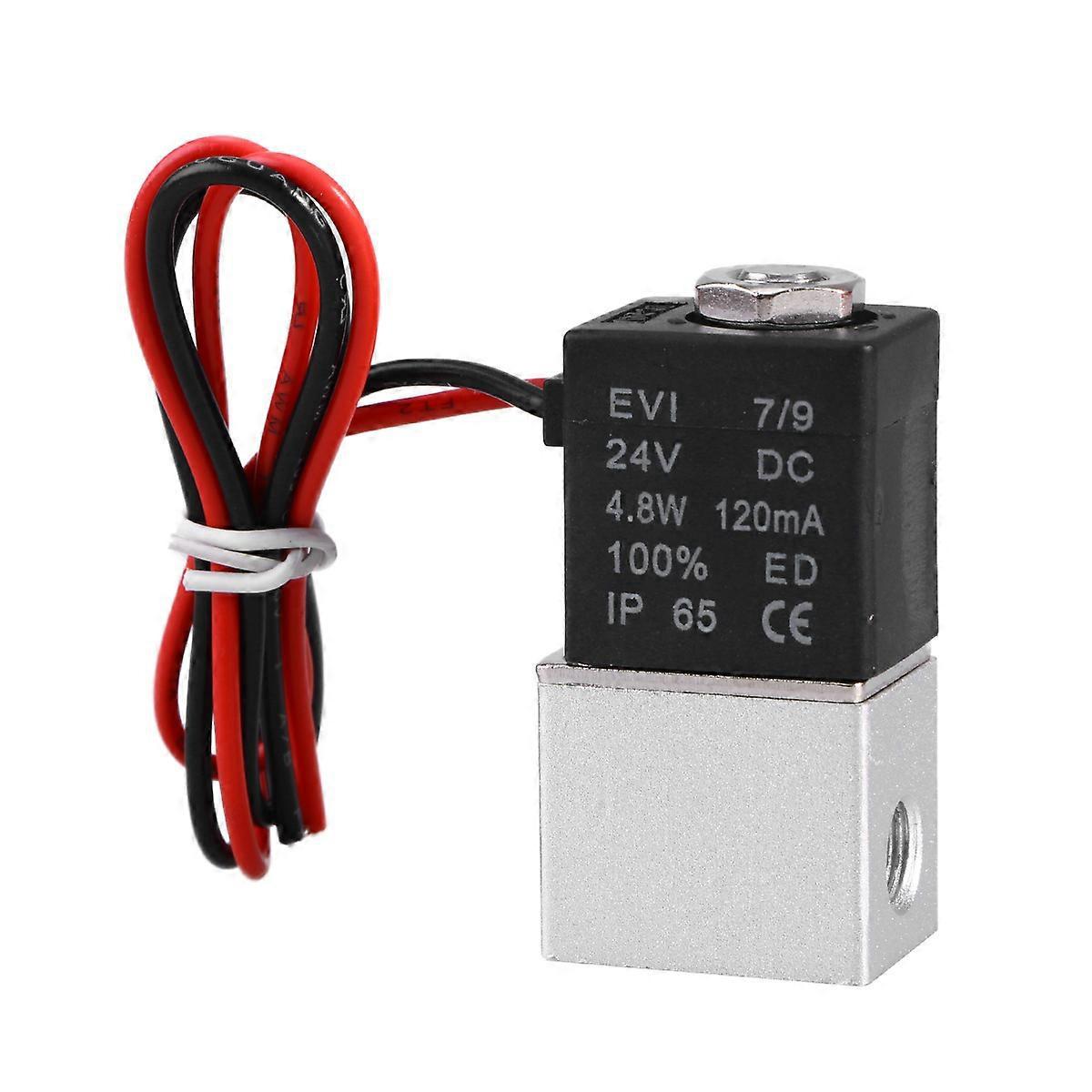 24 V Dc, 1/4 Zoll, 2-wege-2-positionen-magnetventil, Bsp 2v025-08, Pneumatisch, Direktwirkend, Normalerweise Geschlossen, Für Luft, Gas Und Wasser-black