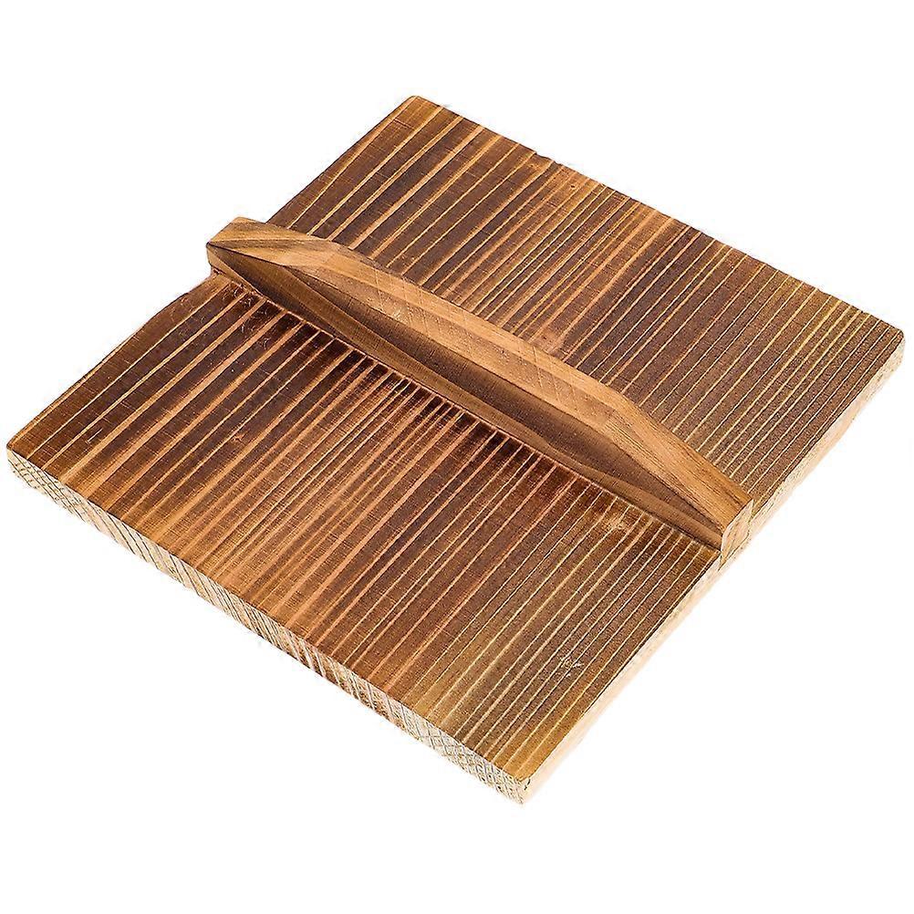 Tamagoyaki-pfannendeckel, Japanischer Omelettpfannendeckel, Japanischer Eierpfannendeckel Aus Holz, Ersatzdeckel-20.00x20.00x4.20cm-dark Brown