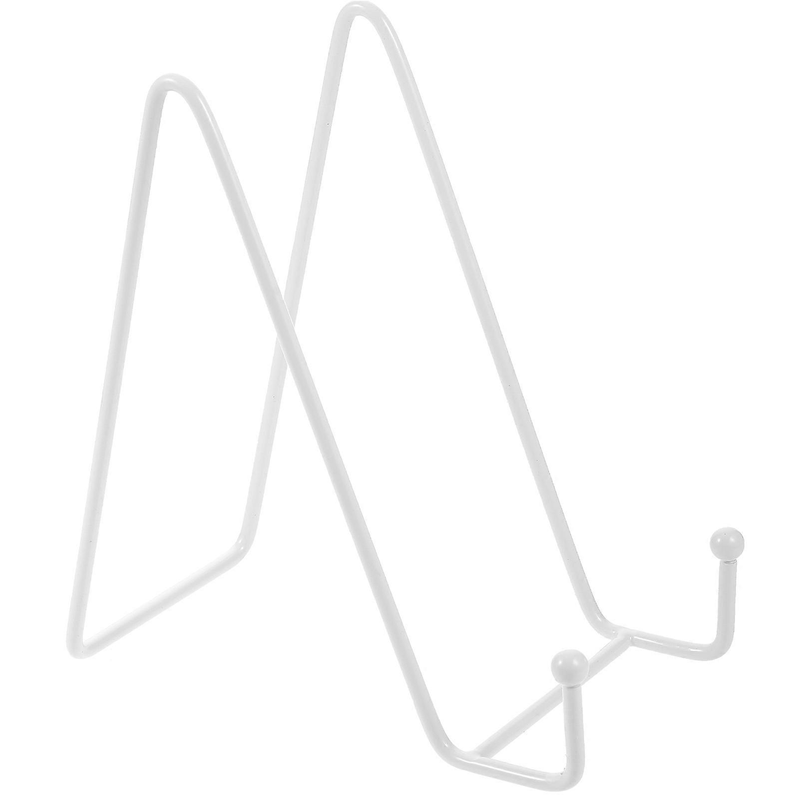 Metall-staffelei-tellerhalter, Staffelei-präsentationsständer, Metall-tellerständer Für Die Präsentation Von Bildern Auf Dem Tisch-15.00x14.00x7.50cm-white