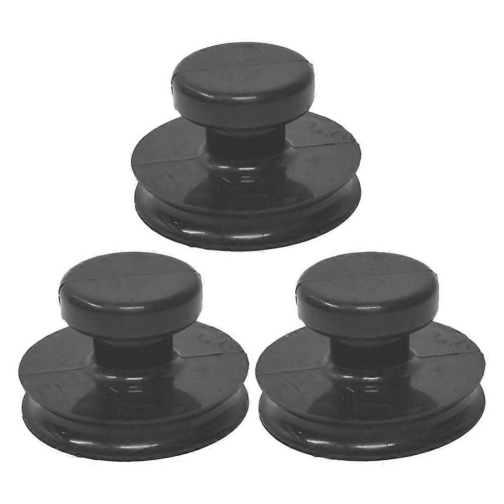 3 Stück Saugnäpfe Für Griffe Tibetischer Klangschalen-6.00x6.00x5.00cm-black