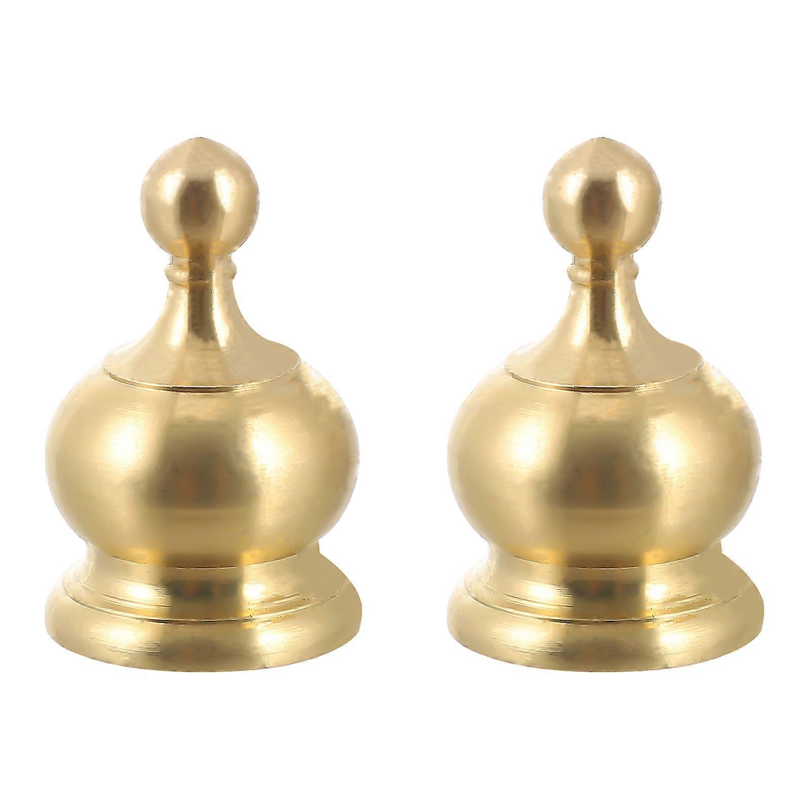 2 Stück Ersatz-lampenknöpfe, Beleuchtungsknöpfe, Dekorative Kronenform, Schicke Lichtknöpfe-3x1.9x1.9cm-golden