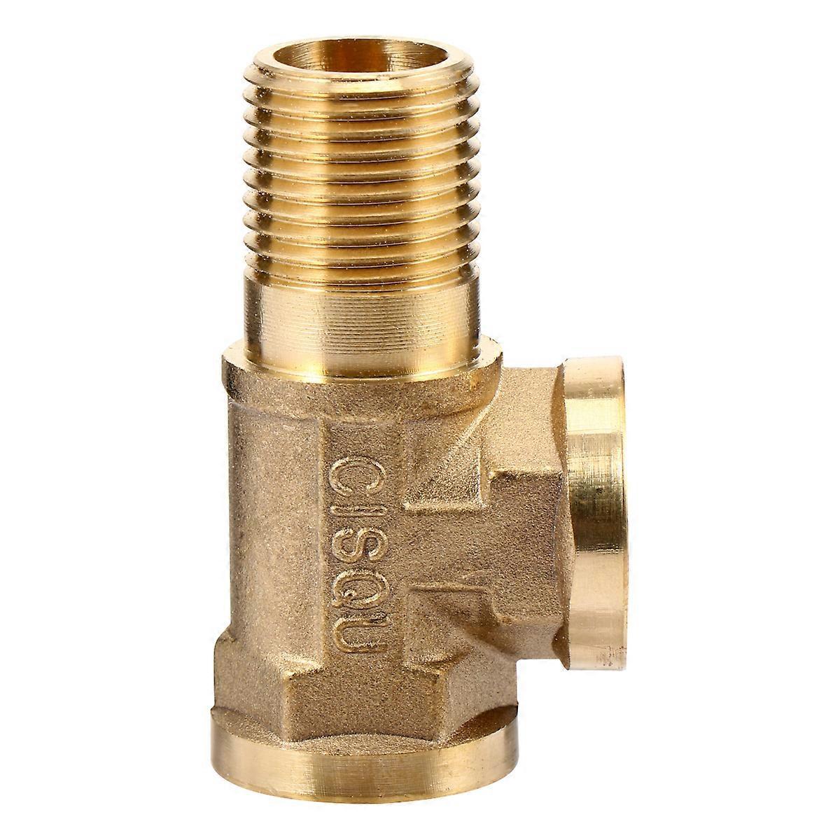 Messing-rohrverschraubung, T-stück, Umrüstverbinder Mit Außen- Und Innengewinde, Gasadapter-6x3.5cm-golden