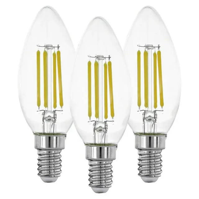 EGLO LED-Lampe C35 7W 806LM 2700K 3 STÜCK KLAR E14