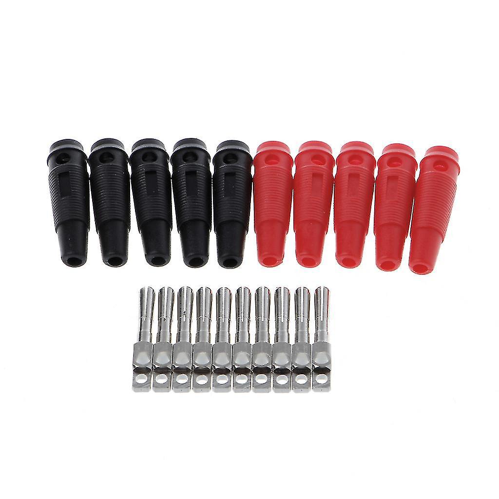 10 Stück 32a 4mm Bananenstecker Hochstromisolierte Geschirmte Stapelbare Steckverbinder S