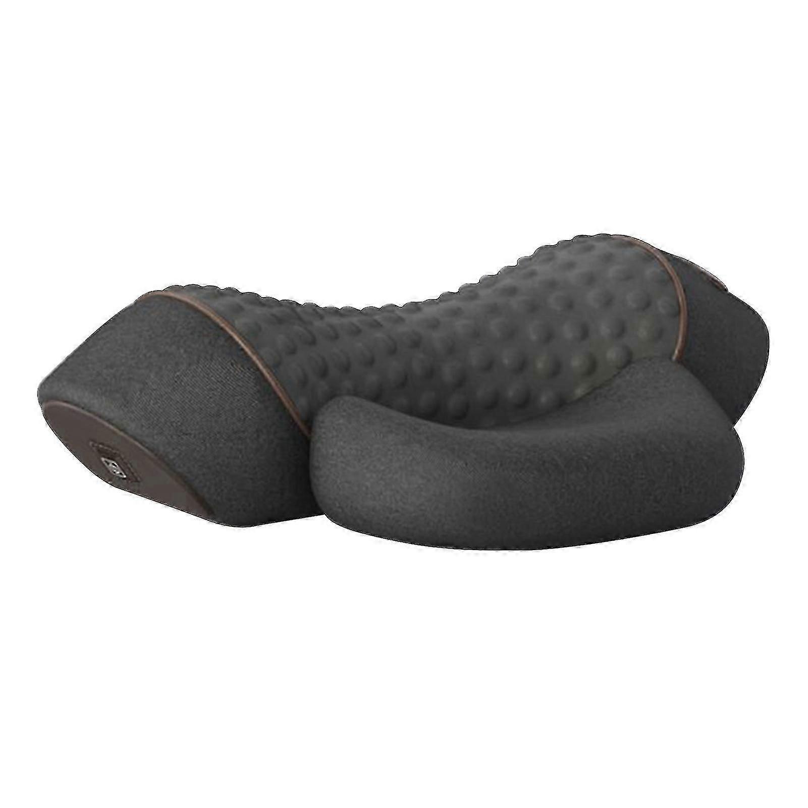 Nackenstützkissen Aus Memory-schaum Mit Massagefunktion, Wärme Und Traktion Für Erholsamen Schlaf, Sanfter Rückstellmechanismus, Ergonomische Unterstützung.-single-gray