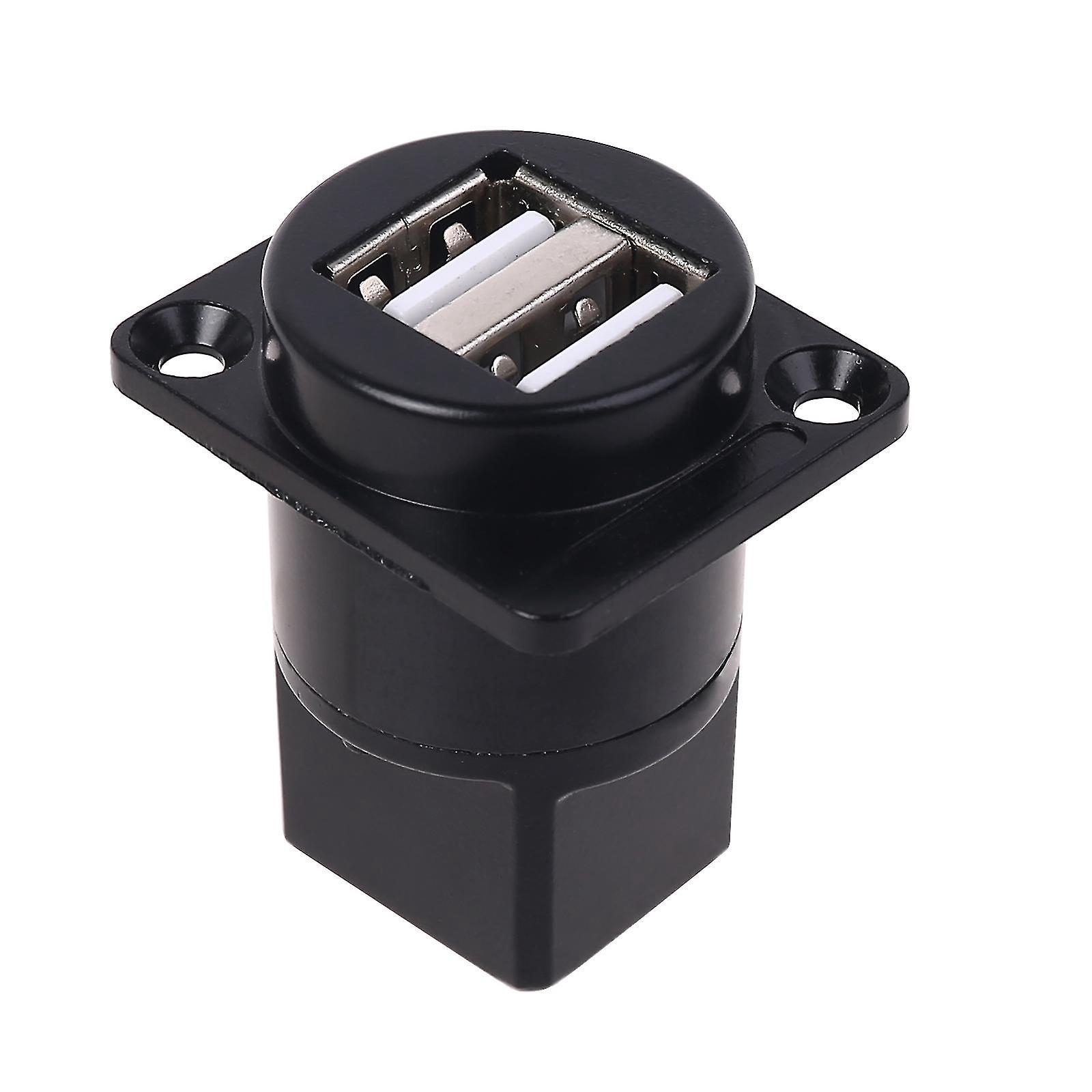 Dual-usb-2.0-anschluss, Einbau-usb-buchse, Schwarz
