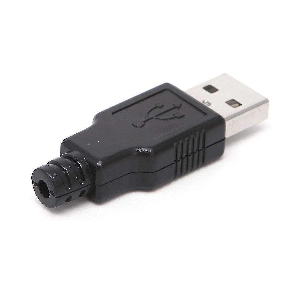 10 Sets Diy Usb 2.0 Typ A Stecker 4-pin Usb-buchse Mit Kunststoffgehäuse
