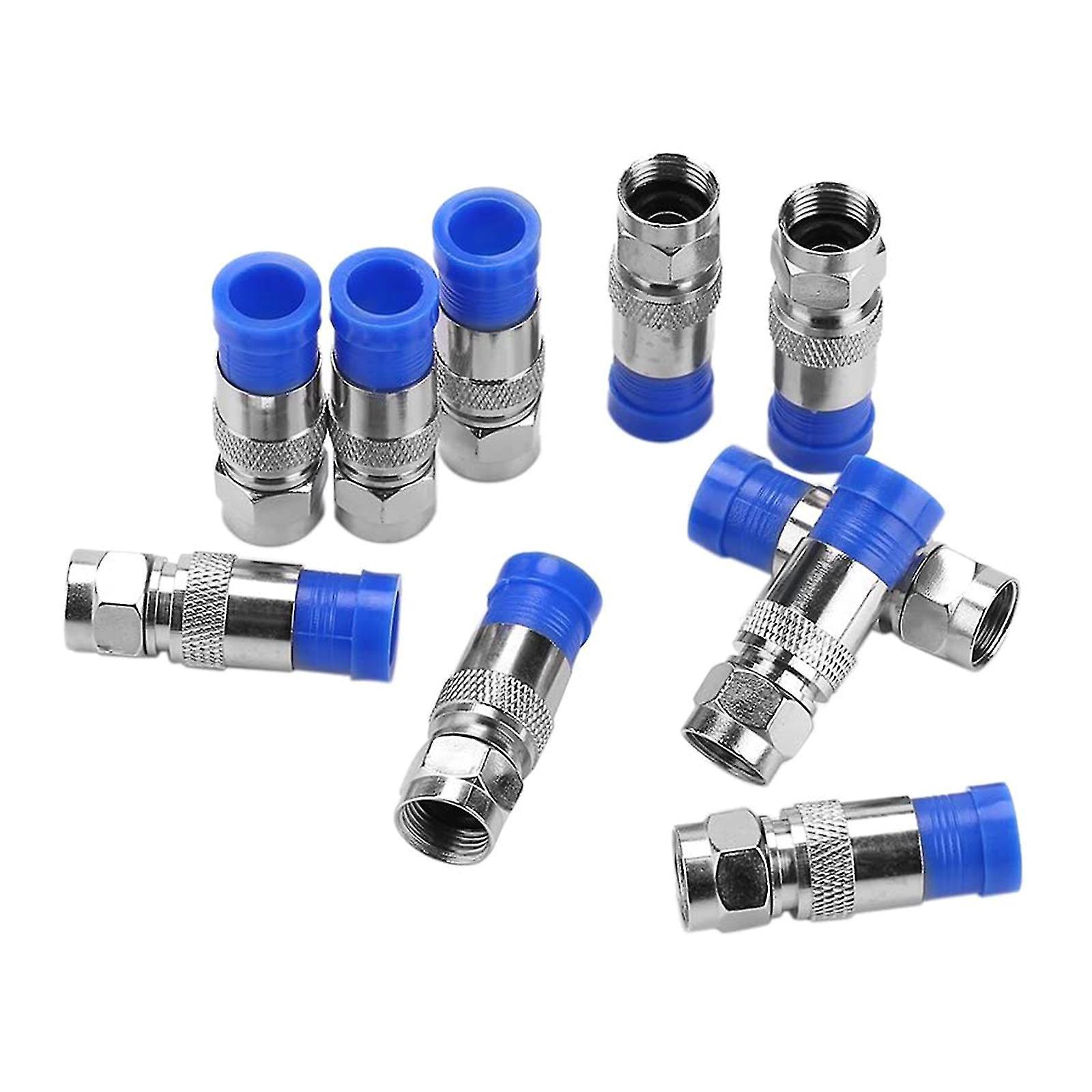 10-teiliges Set Wasserdichter, Korrosionsbeständiger Rg6-schnapp- Und Dichtungs-kompressionsverbinder