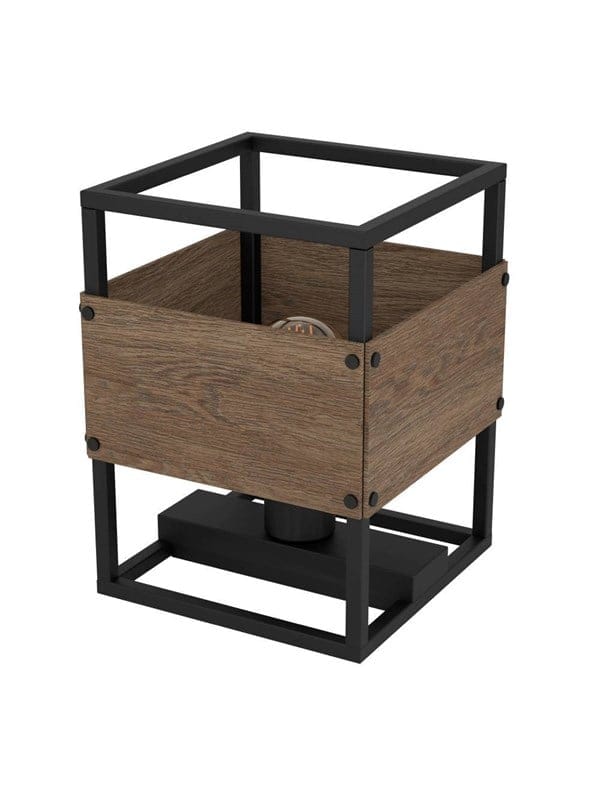 EGLO EVESHAM TISCH E27 SCHWARZES HOLZ