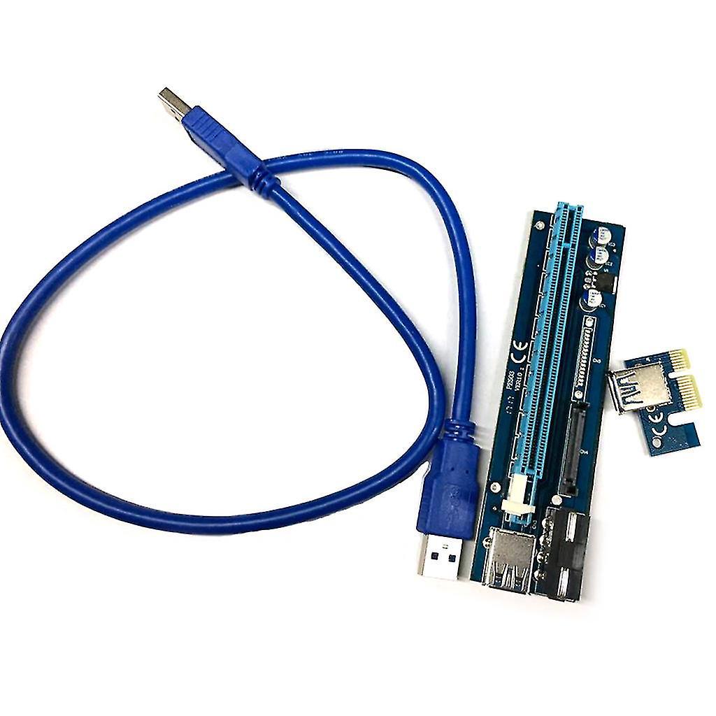 Usb 3.0 Pci-e Riser Ver006c 4-pin Sata Dual Interface 16x Auf 1x Stromversorgungsadapterkarte Für Bitcoin, Litecoin Und Ethereum