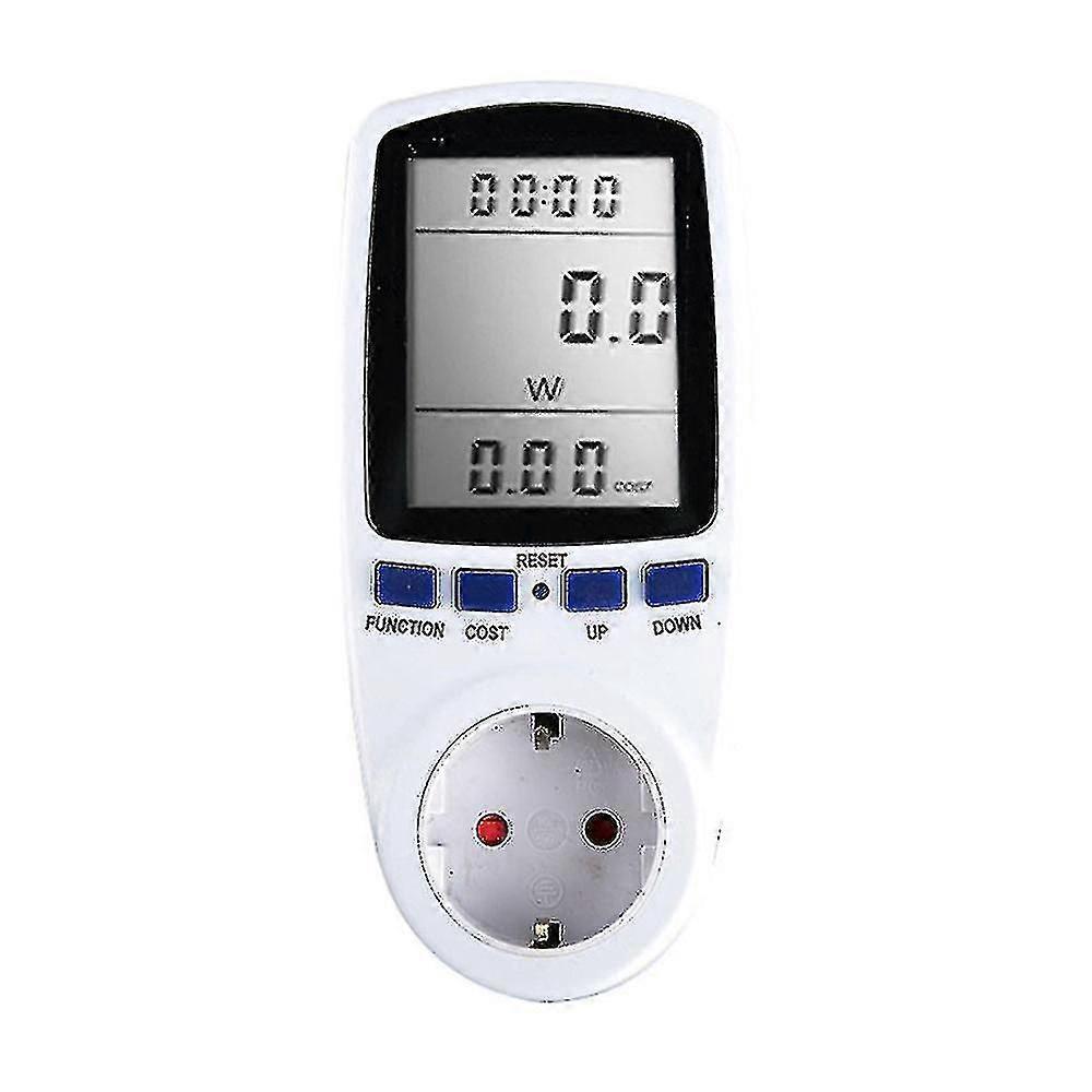 Digitales Lcd-energiemessgerät, Wattmeter, Überwachungsgerät, Wattzahl, Stromverbrauch, Kwh, Leistungsanalysator (größe: Eu-stecker)