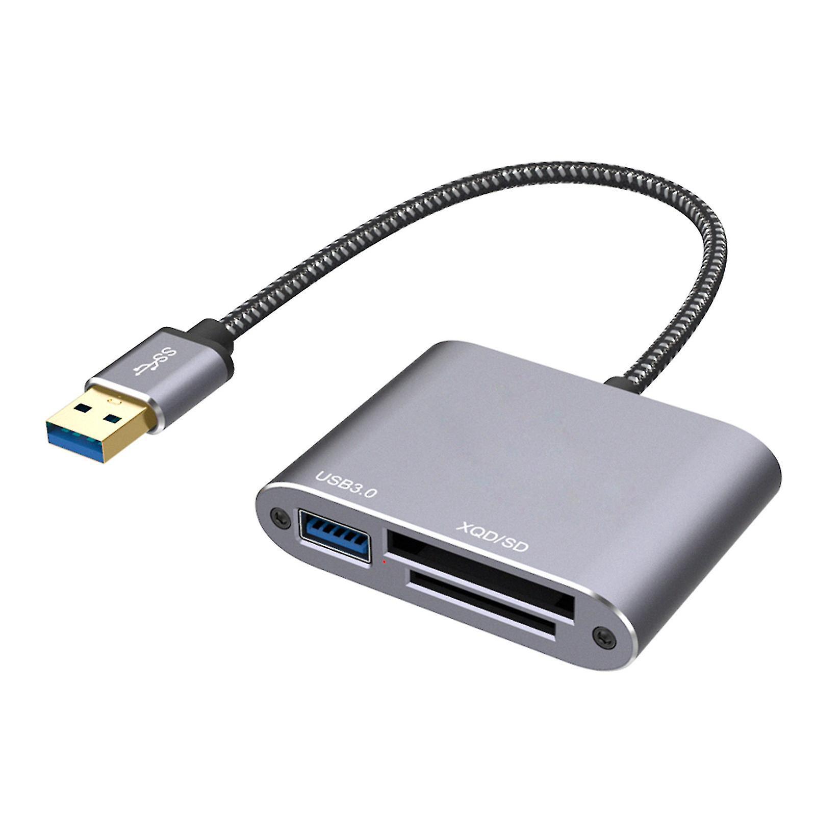 Tragbarer Usb 3.0-kartenleser Für Usb 3.0-, Xqd- Und Sd-karten Mit Fortschrittlichem 3-in-1-design