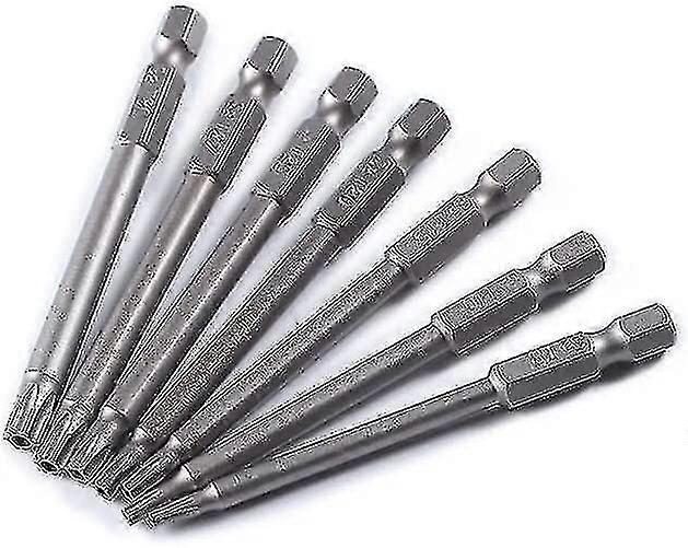 T8-t30 75mm Torx-bit-set Mit Sternkopf Aus Stahl, Lang