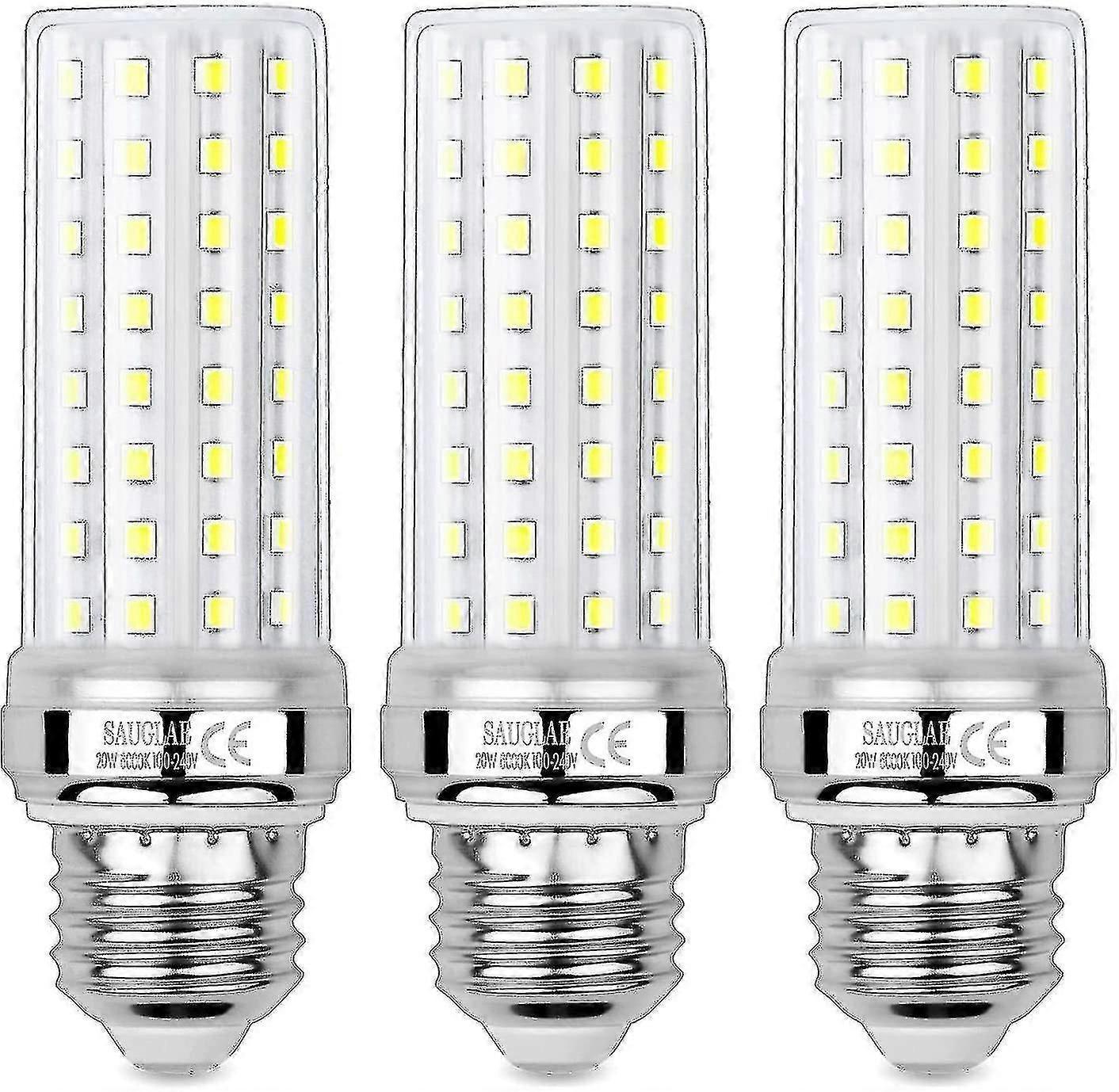 20-watt-led-maiskolbenlampen, Entspricht Einer 150-watt-glühbirne, 6000 K Kaltweiß, E27-edison-schraubfassung, 3 Stück