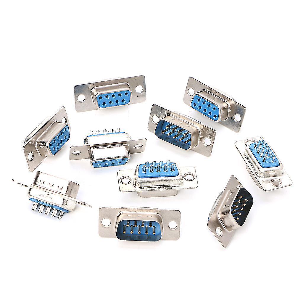 Paar Db9 Stecker Und Buchsen Rs232 9-polige Löt-seriell-port-steckverbinder