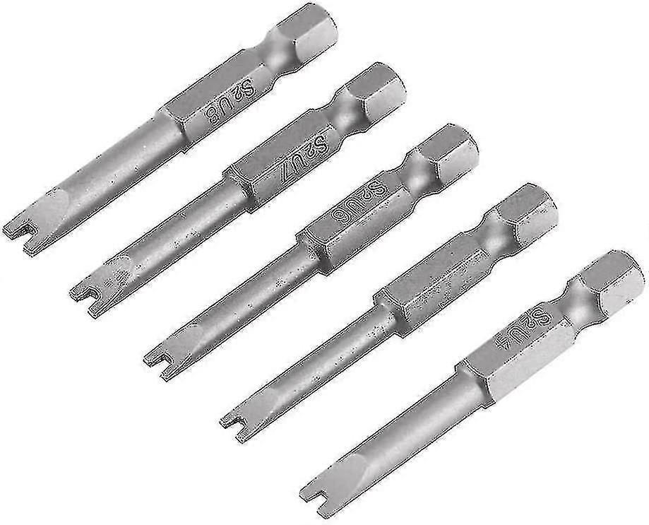 U-förmige Schraubendreherbits Aus S2-legierungsstahl, 1/4"-sechskantschaft, Magnetischer U-schraubendreher, 5 Stück, 50 Mm, Starlight