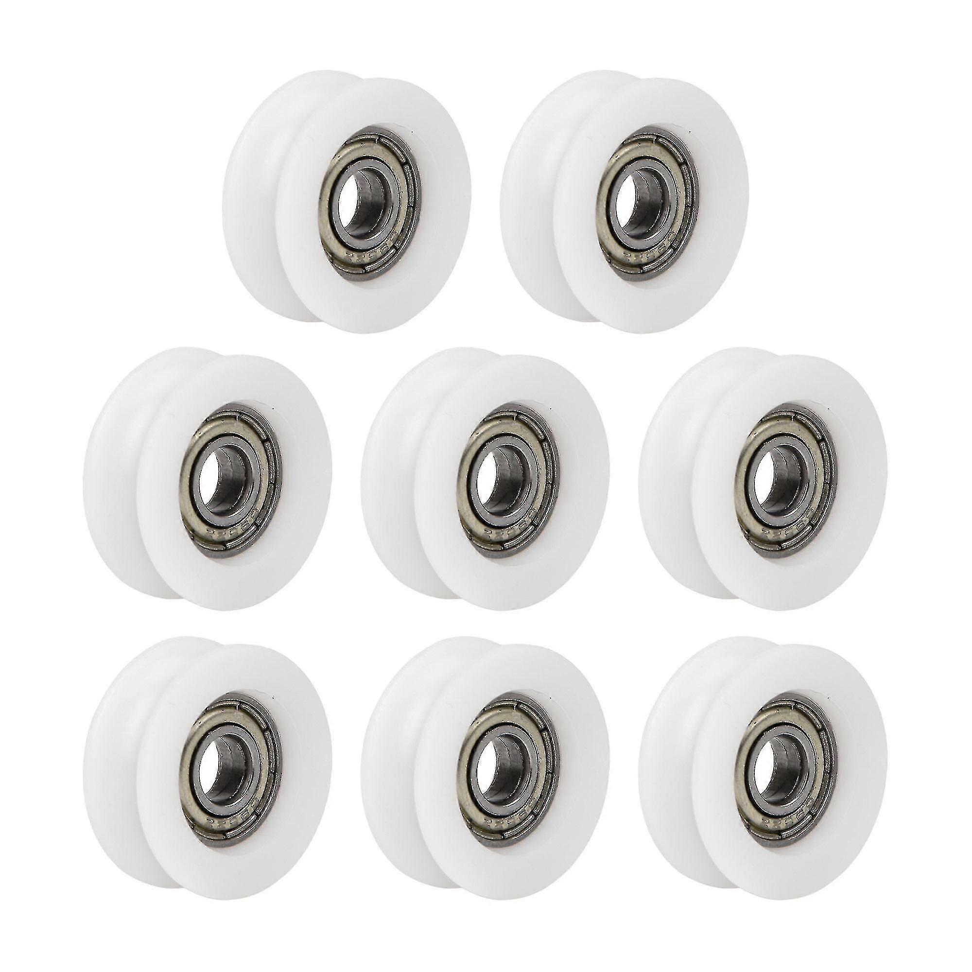 8x Lagerrollen 0,24x0,94x0,35 Zoll, Weiß, Für Schiebetüren Und Fenster